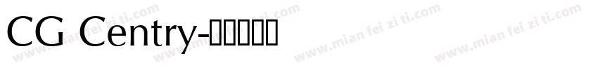CG Centry字体转换